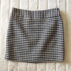 The Limited wool tweed black gray white mini skirt